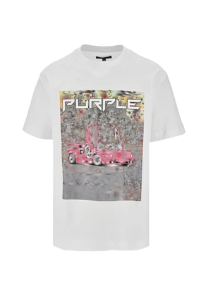 Purple Brand crew-neck T-shirt - White