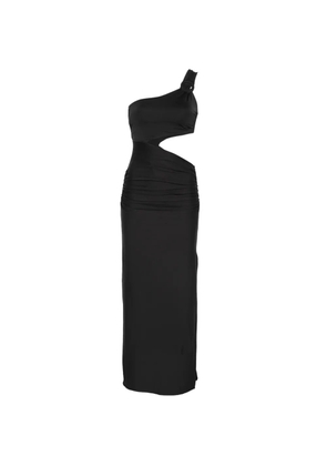 Fisico one-shoulder maxi dress - Black