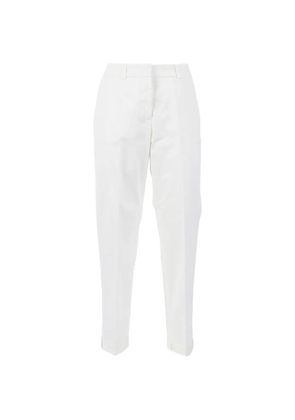 Peserico cuffed tapered trousers - White