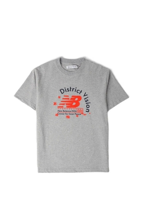 District Vision x New Balance California cotton T-shirt - Grey