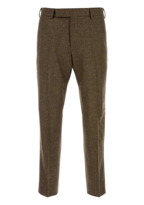 PT Torino pressed-crease tapered trousers - Brown