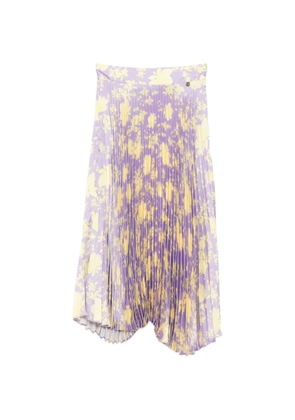 Catalina D'anglade floral pleated MIDI skirt - Purple