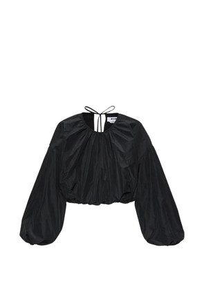 MSGM gathered balloon-sleeves blouse - Black