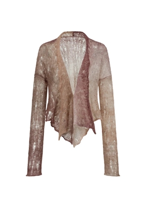 OUDE WAAG open-knit cardigan - Brown