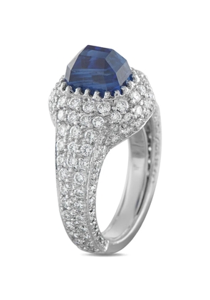 LB Exclusive diamond-sapphire ring - Silver