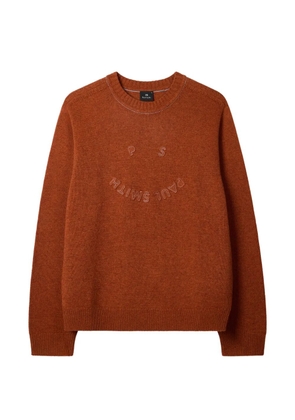 PS Paul Smith embroidered crew-neck sweater - Orange