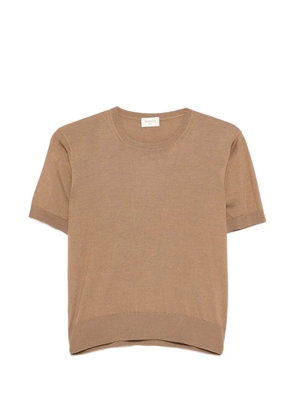 Saint Laurent crew-neck short-sleeve T-shirt - Brown