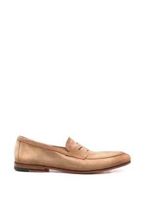 Santoni suede loafers - Neutrals
