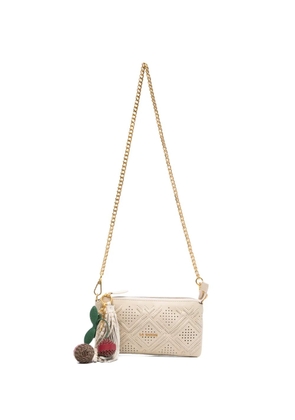 La Carrie cherry-charm cross body bag - Neutrals