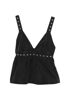 LIU JO stud-embellished V-neck top - Black