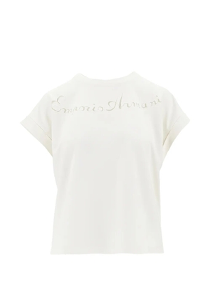 Emporio Armani logo-lettering T-shirt - White