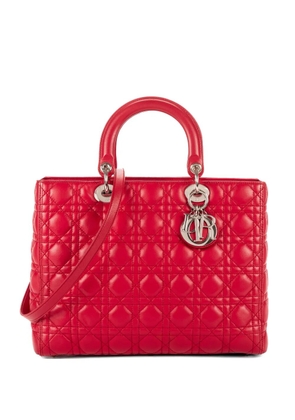 Christian Dior Pre-Owned Cannage quilted leather tote bag - Red