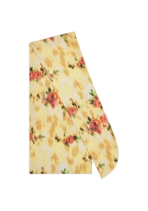 GANNI floral scarf - Yellow