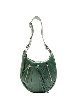 Saint Laurent Pre-Owned 1980s zip leather shoulder bag - Green