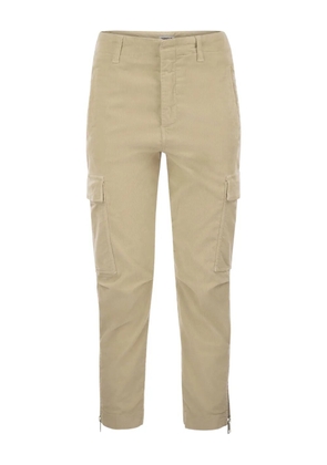 DONDUP Eve velvet cargo trousers - Neutrals