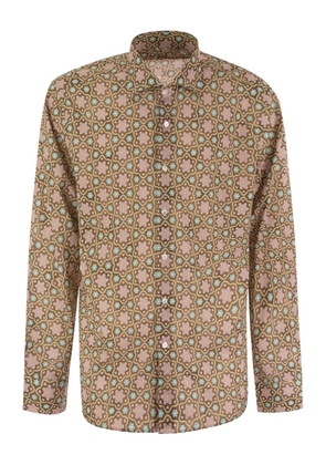 Fedeli printed french shirt - Brown