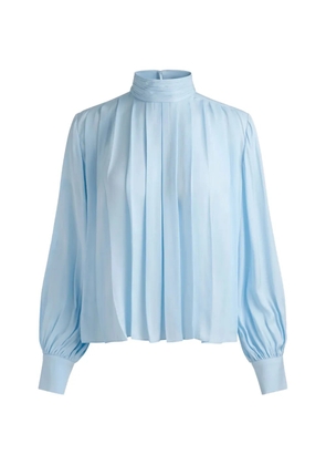 alice + olivia pleated blouson blouse - Blue