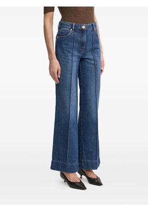 LUISA SPAGNOLI split-seam cotton jeans - Blue