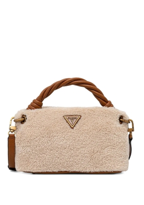 GUESS USA fuzzy twisted tote bag - Neutrals