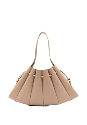 Themoirè Calipso gathered shoulder bag - Neutrals