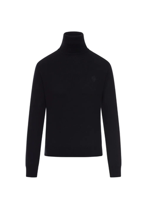 Gucci embroidery turtleneck sweater - Black