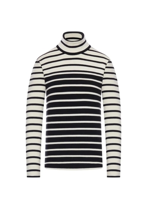 TOTEME striped turtleneck sweater - Black