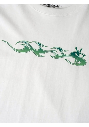 YARDSALE flame-graphic T-shirt - White