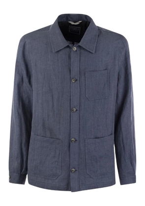 Fedeli Bristol breast-pocket linen jacket - Blue