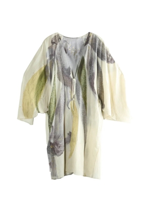 YANGKEHAN tie-front cape - Neutrals