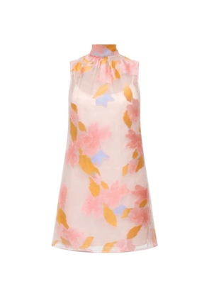 STAUD Albee floral-detail mini dress - Pink