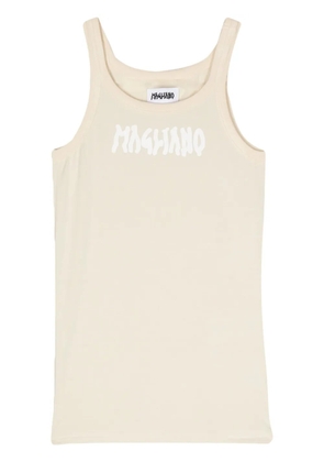 Magliano logo-print sleeveless top - Neutrals