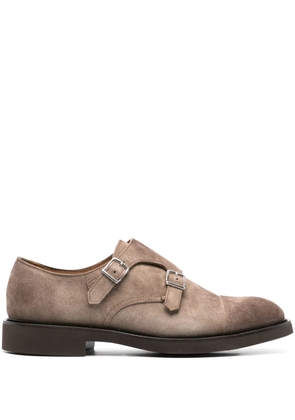 Doucal's double monk strap shoes - Brown