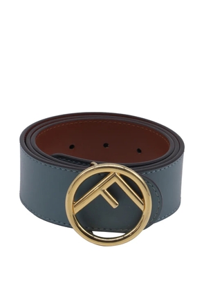 Fendi Pre-Owned F-buckle reversible leather belt - Blue