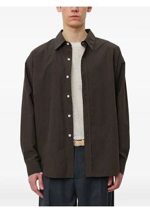 mfpen oversized micro structure shirt - Brown
