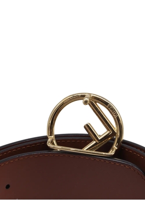 Fendi Pre-Owned F-buckle reversible leather belt - Blue