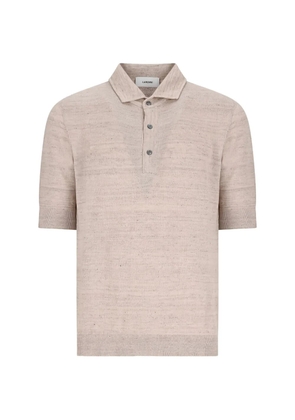 Lardini buttoned short-sleeve polo shirt - Neutrals