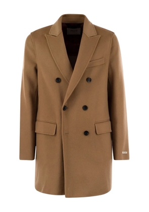 Paltò double-breasted lapels coat - Brown