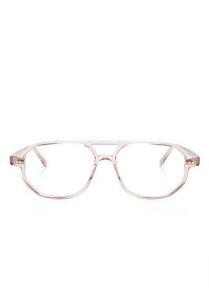 Moscot Gazeektal pilot-frame glasses - Pink