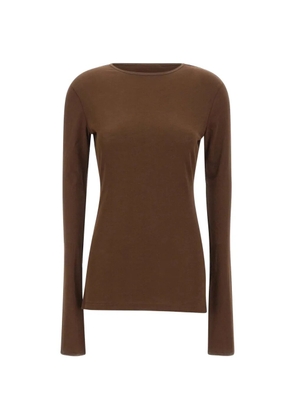 ENTIRE STUDIOS Sheer long sleeve top - Brown