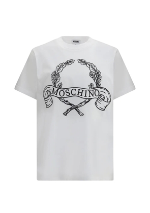 Moschino Laurel logo-embroidered T-shirt - White