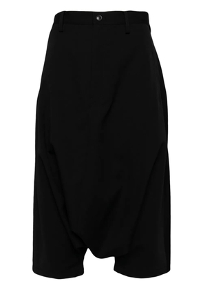 Yohji Yamamoto drop-crotch wool trousers - Black