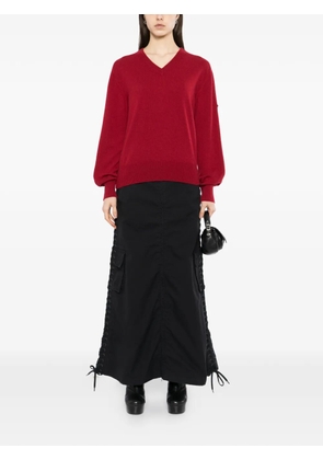 Balenciaga v-neck long-sleeve knitwear - Red
