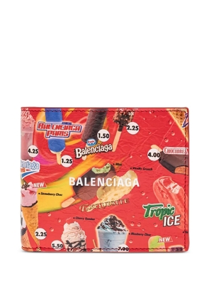 Balenciaga ice cream print wallet - Red