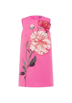 Leo Lin Yvonne floral-appliqué mini dress - Pink