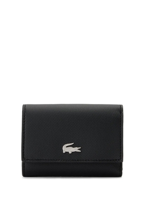 Lacoste logo-plaque tri-fold wallet - Black