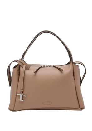 Tod's boston double handle clutch bag - Neutrals