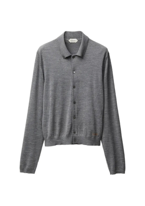 Versace polo-collar cardigan - Grey