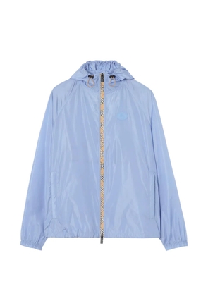 Burberry Checker-tape nylon hooded jacket - Blue