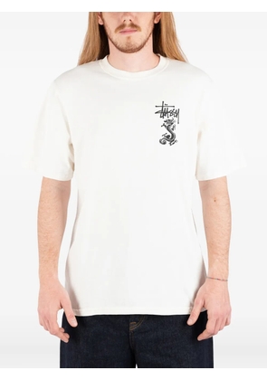 Stüssy dragon graphic T-shirt - Neutrals