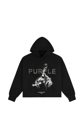 Purple Brand riding cotton hoodie - Black